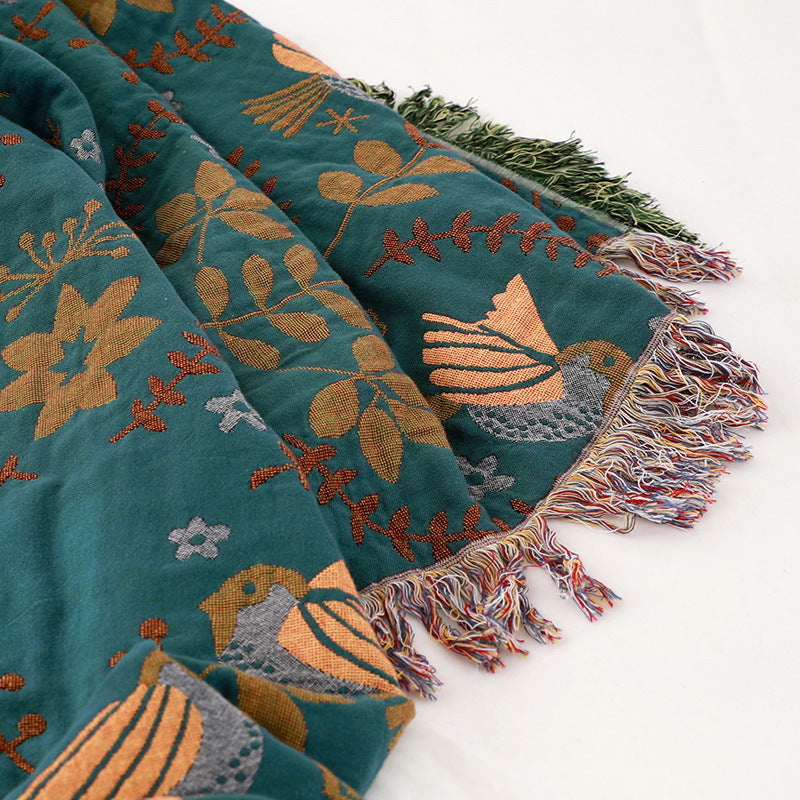 Plaid Bohème Oiseaux | Au fil des saisons