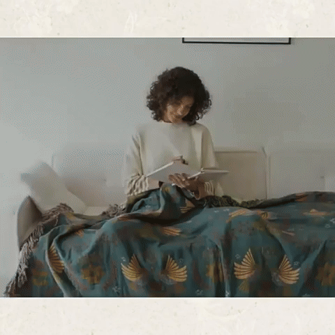 Plaid Bohème Oiseaux | Au fil des saisons