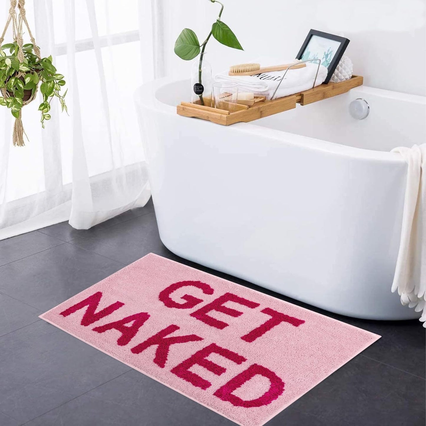 Tapis de Bain Moderne “Get Naked” | Variété de Couleurs & Styles