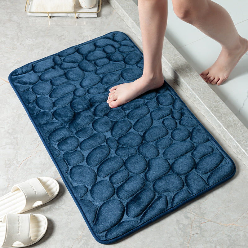Tapis de Bain Galet 3D | Moelleux, Antidérapant et Élégant