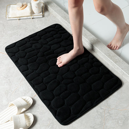 Tapis de Bain Galet 3D | Moelleux, Antidérapant et Élégant