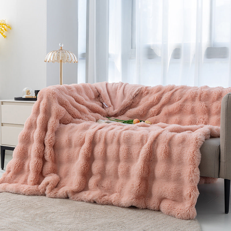 Plaid Imitation Lapin | Douceur absolue