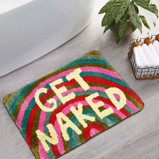 Tapis de Bain Moderne “Get Naked” | Variété de Couleurs & Styles