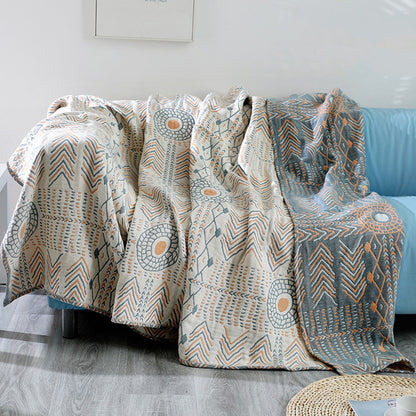 Plaid Indien | Motifs Tribaux Réversibles