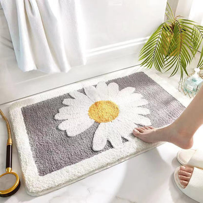 Tapis de Bain Marguerite | Douceur Florale et Antidérapant