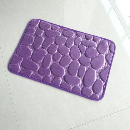 Tapis de Bain Galet 3D | Moelleux, Antidérapant et Élégant
