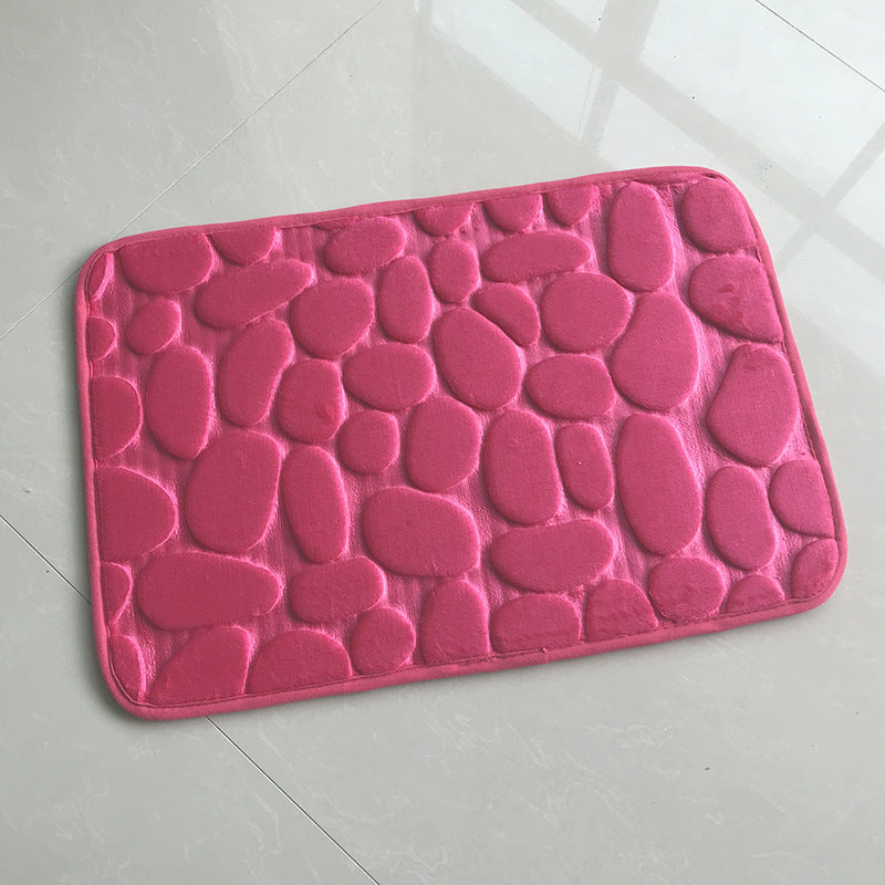 Tapis de Bain Galet 3D | Moelleux, Antidérapant et Élégant