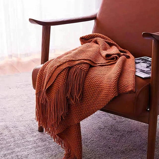 Plaid Uni en Chenille