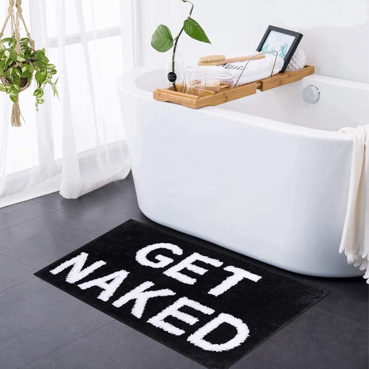 Tapis de Bain Moderne “Get Naked” | Variété de Couleurs & Styles