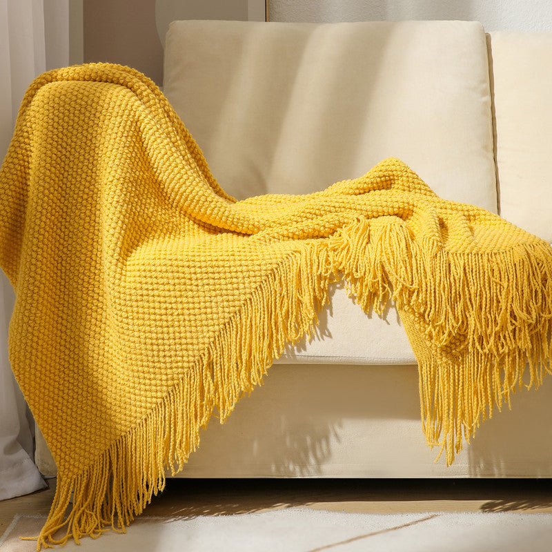 Plaid Uni en Chenille