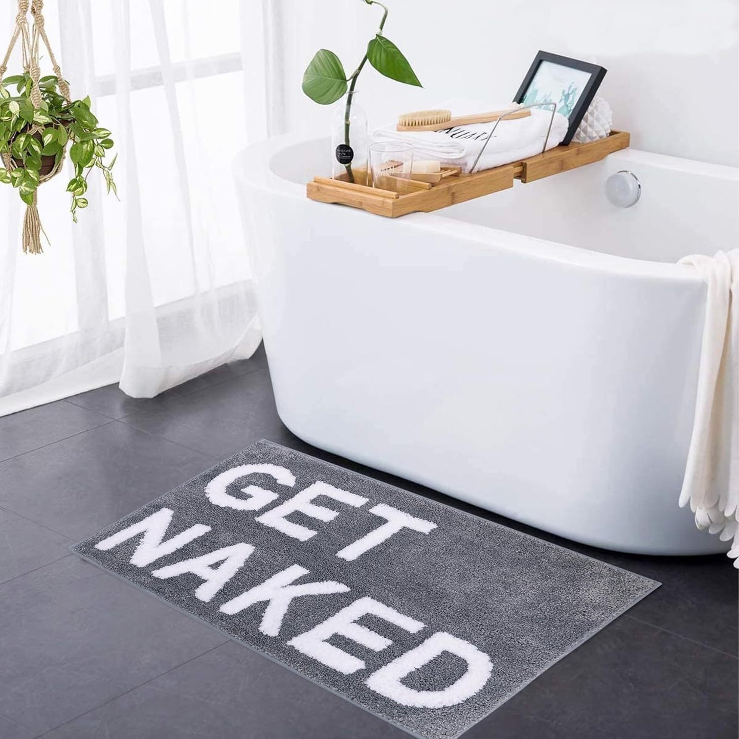 Tapis de Bain Moderne “Get Naked” | Variété de Couleurs & Styles