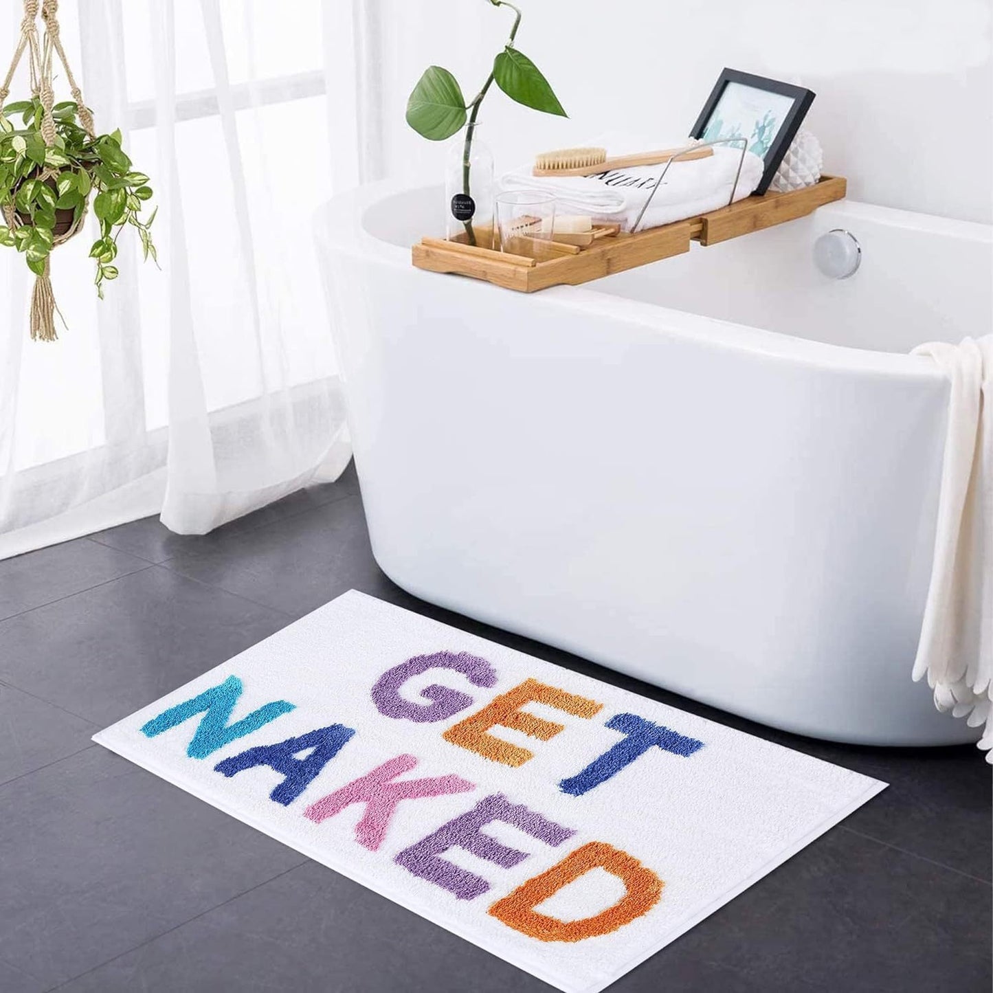 Tapis de Bain Moderne “Get Naked” | Variété de Couleurs & Styles