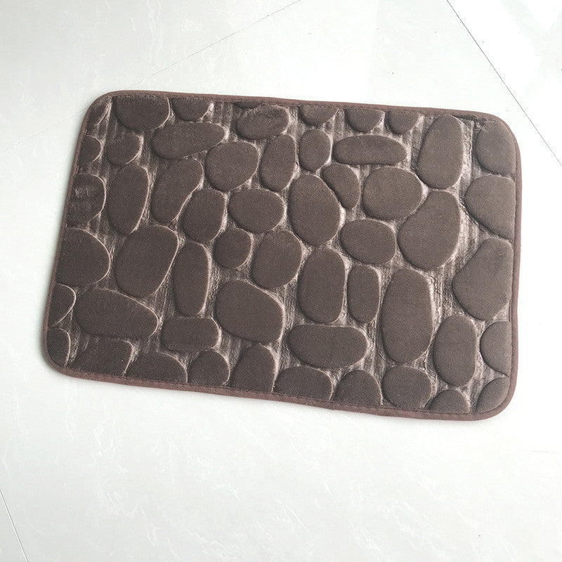 Tapis de Bain Galet 3D | Moelleux, Antidérapant et Élégant