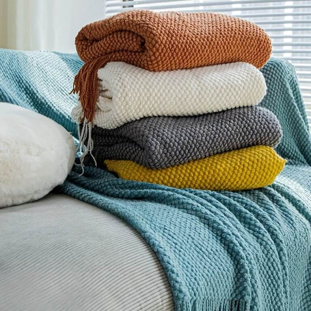 Plaid Uni en Chenille