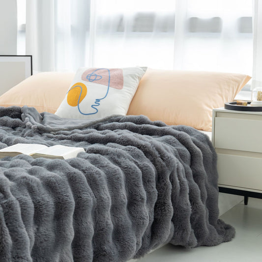 Plaid Imitation Lapin | Douceur absolue