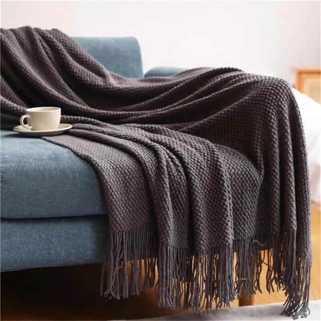 Plaid Uni en Chenille