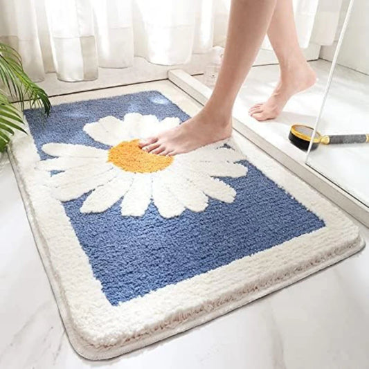 Tapis de Bain Marguerite | Douceur Florale et Antidérapant
