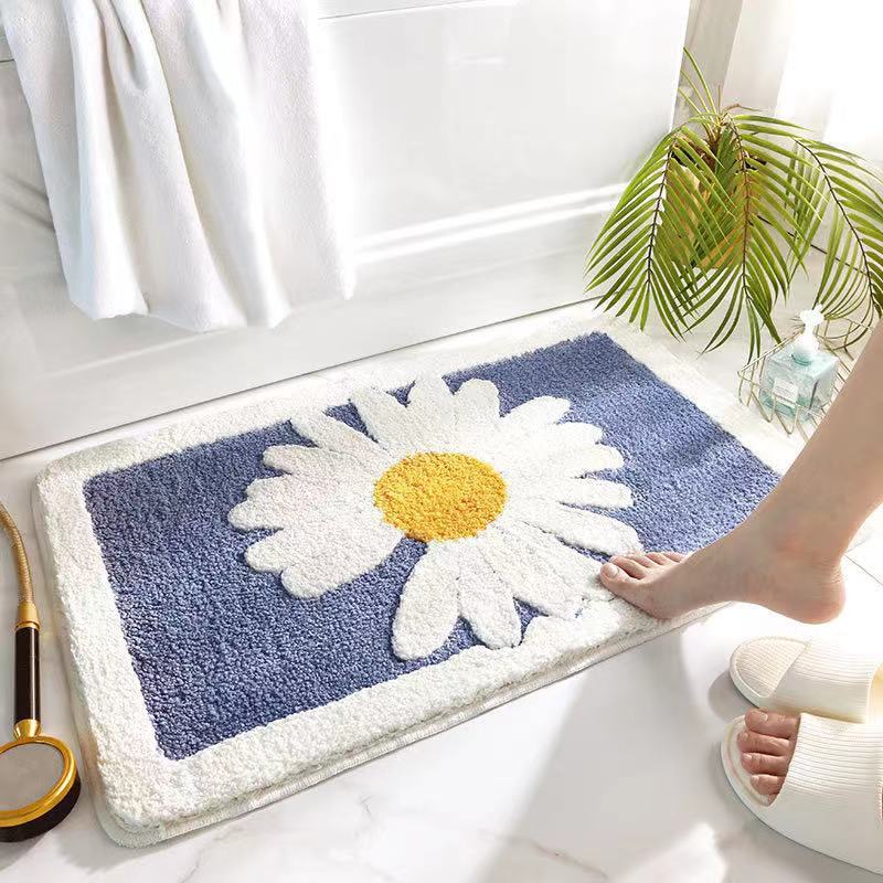 Tapis de Bain Marguerite | Douceur Florale et Antidérapant