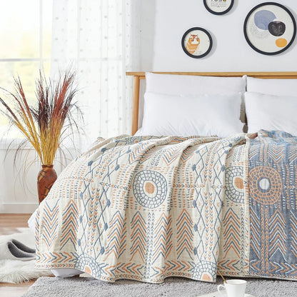 Plaid Indien | Motifs Tribaux Réversibles