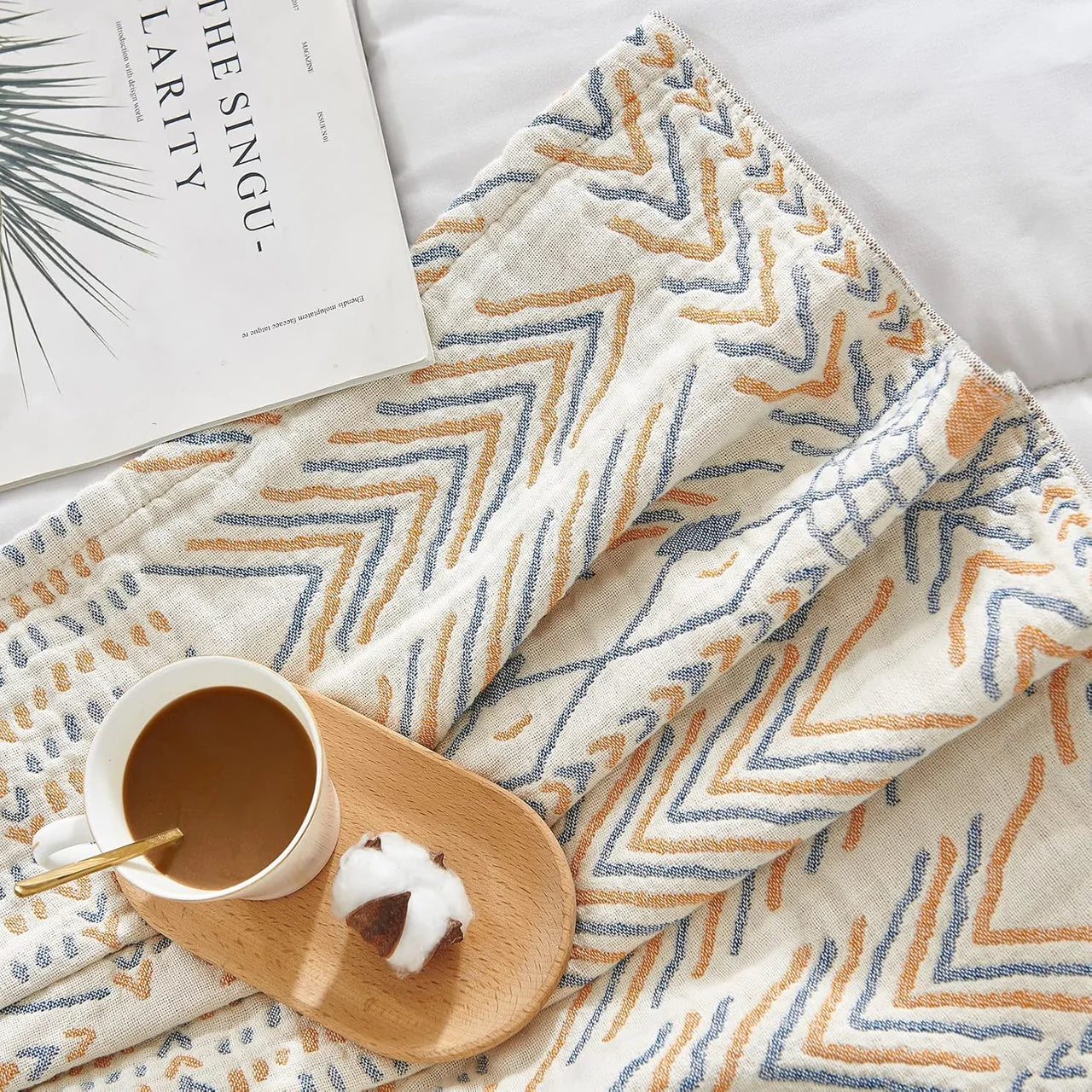 Plaid Indien | Motifs Tribaux Réversibles