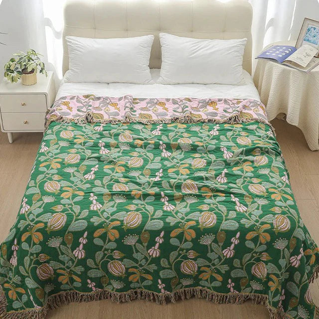 Plaid Réversible Floral Grove
