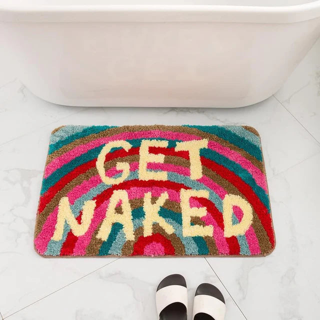 Tapis de Bain Moderne “Get Naked” | Variété de Couleurs & Styles