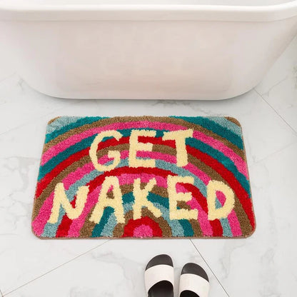 Tapis de Bain Moderne “Get Naked” | Variété de Couleurs & Styles