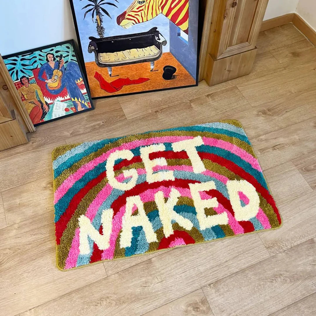 Tapis de Bain Moderne “Get Naked” | Variété de Couleurs & Styles