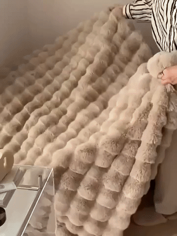 Plaid Imitation Lapin | Douceur absolue