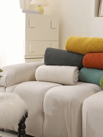 Plaid Uni en Chenille
