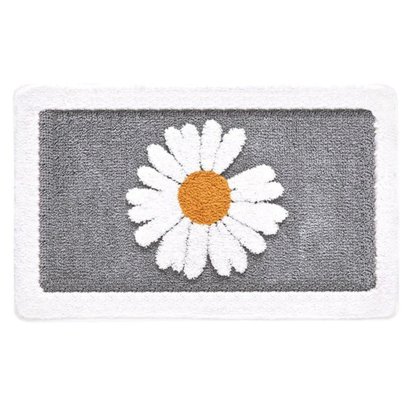 Tapis de Bain Marguerite | Douceur Florale et Antidérapant