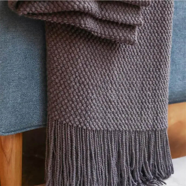 Plaid Uni en Chenille