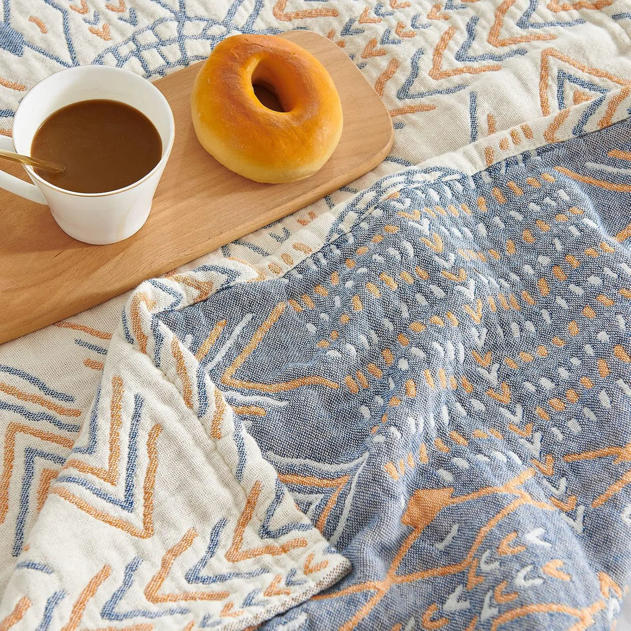 Plaid Indien | Motifs Tribaux Réversibles