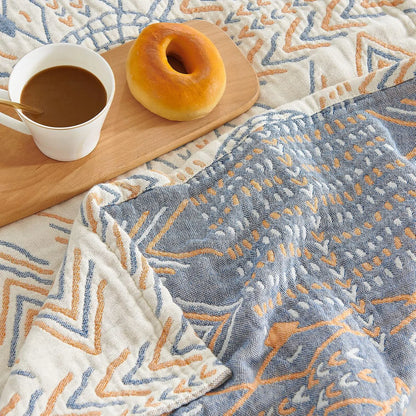 Plaid Indien | Motifs Tribaux Réversibles